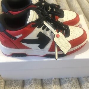 Off-White Red and White Sneakers